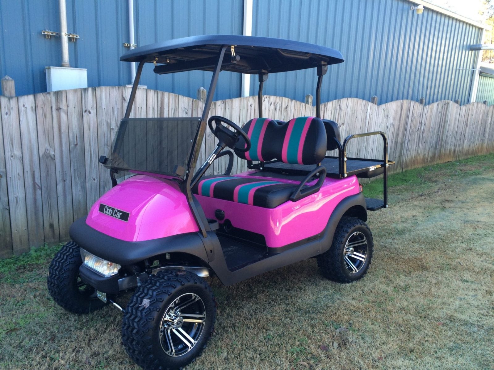 Pink Club Car Precedent Golf Cart - Custom Golf Carts Columbia
