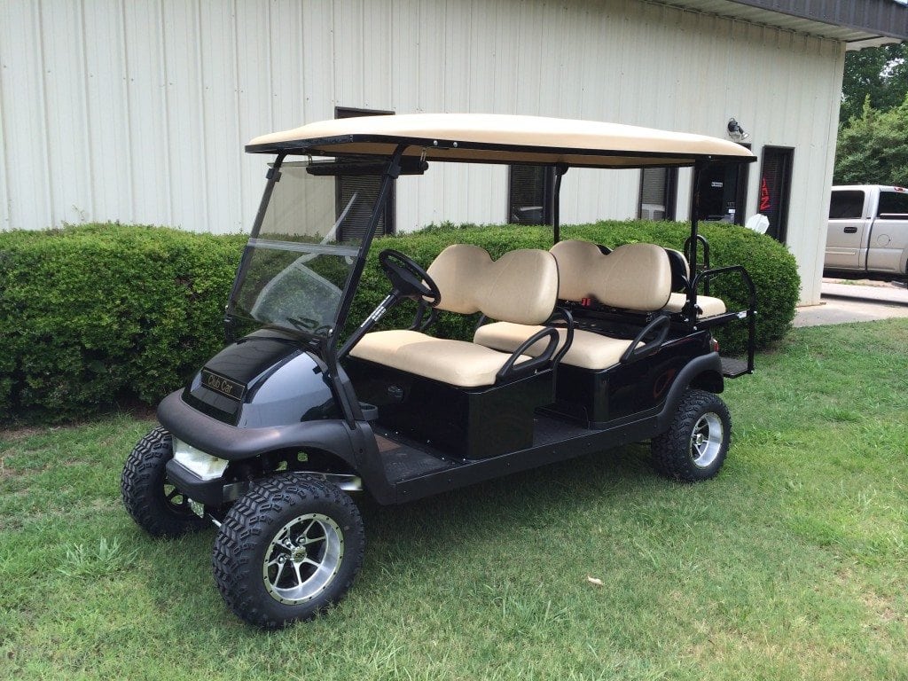 Black Six Passenger Lifted Club Car Precedent Custom Golf Carts Columbia Sales, Services & Parts