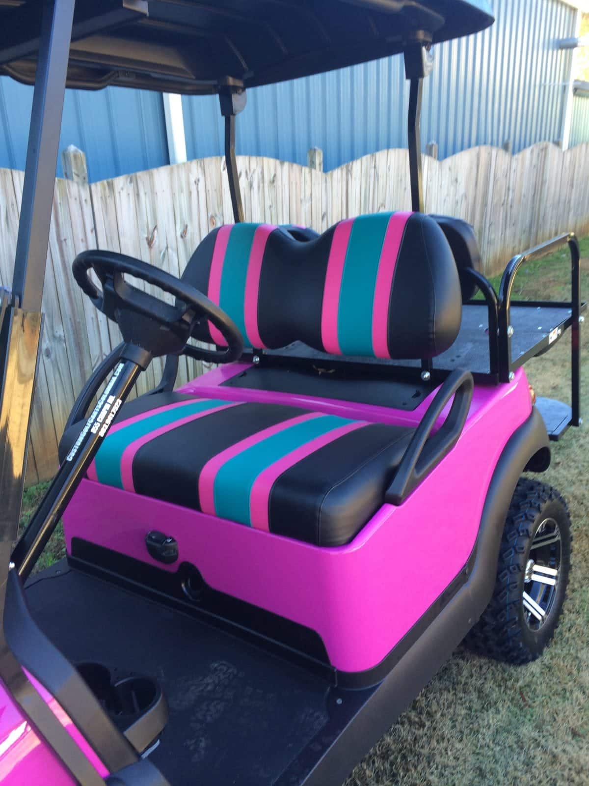 Pink Club Car Precedent Golf Cart - Custom Golf Carts Columbia | Sales